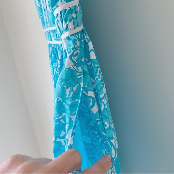 Lilly Pulitzer Shorely Blue Becky Dress Size 2 - Picture 4 of 5